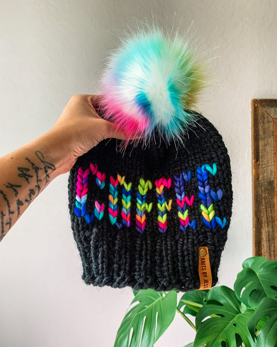 Rainbow Coffee Beanie - Adult